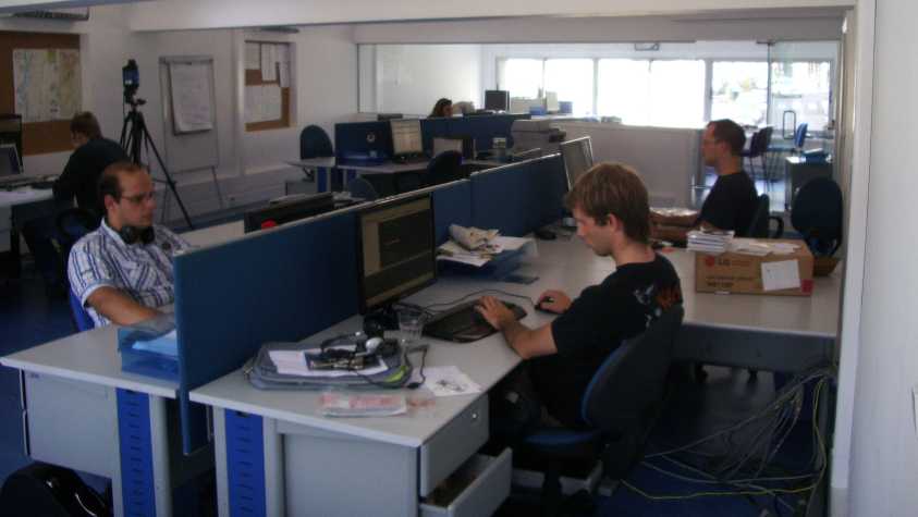 Inside the office