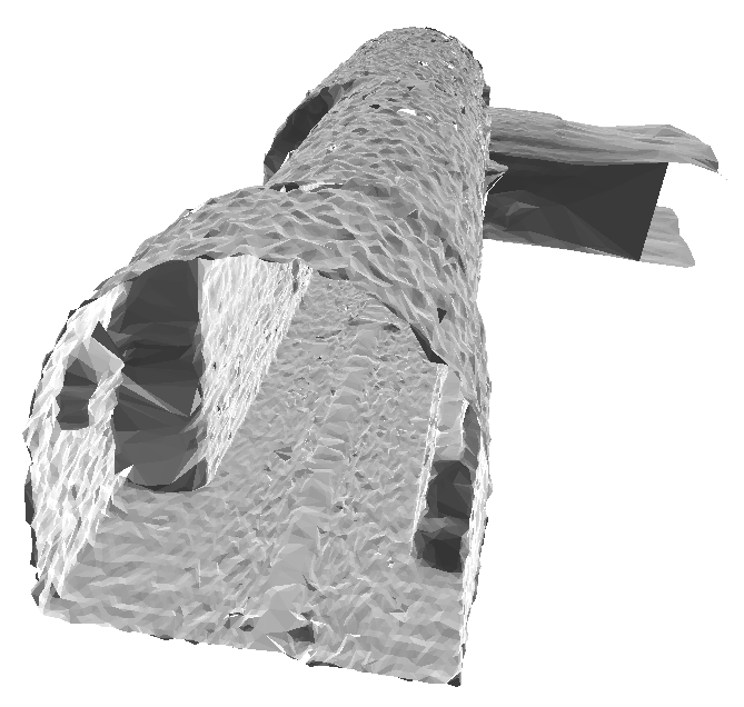 modelo 3D do tunel de entrada